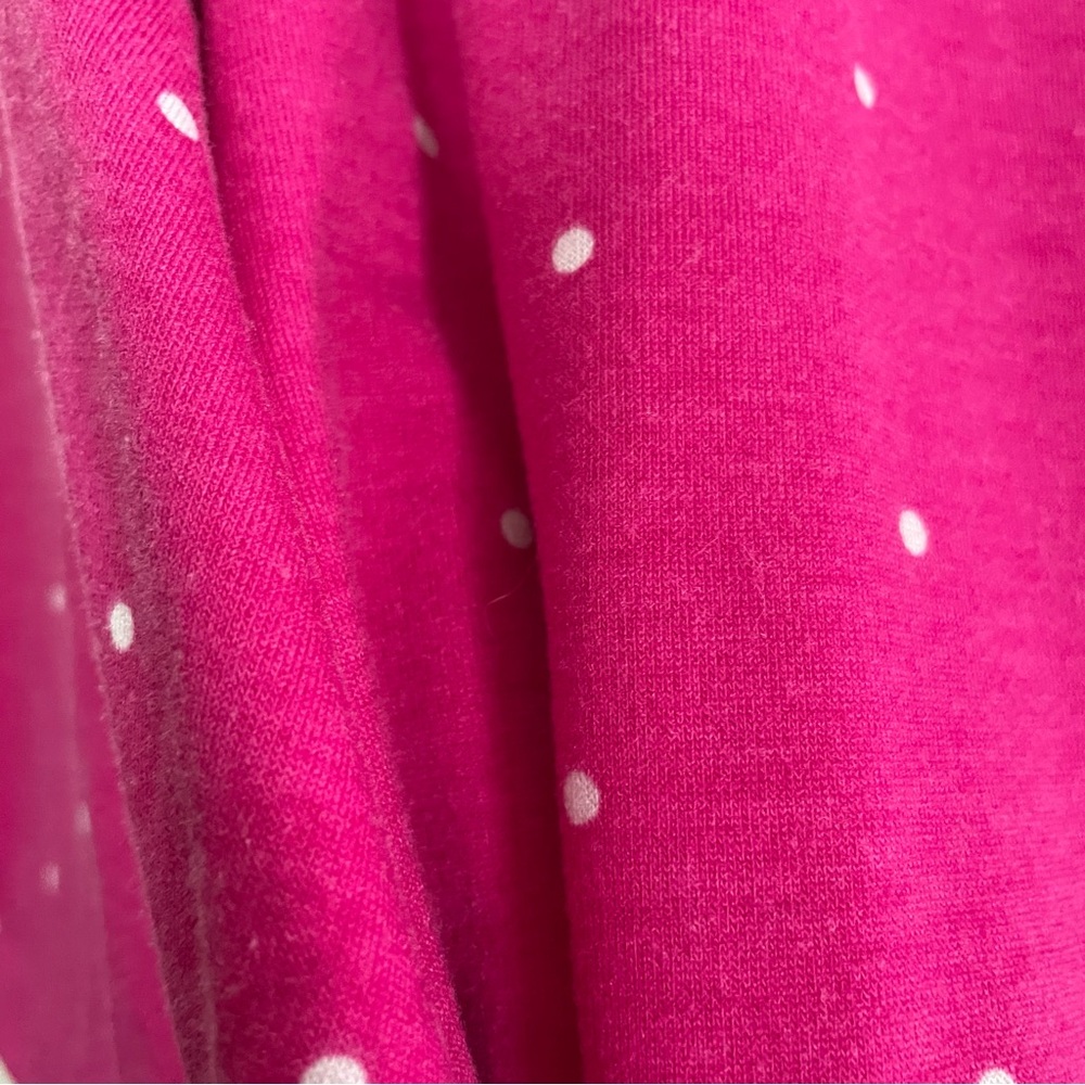 LuLaRoe Iris V-Neck Bright Pink Polka Dot Top - Picture 5 of 9